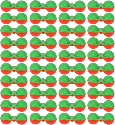 Miniatura 6 de Qinlorgo Sonajero de pesca, sonajero doble de pesca, 40 piezas para río