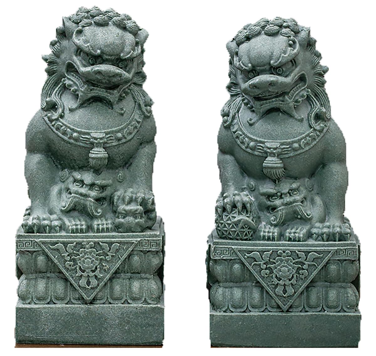 Coppia Di Statue Foo Dog In Legno – Guardiani Cinesi Rossa, 6,5x4,5x10,5 Cm – Decorazione Feng Shui E Arte Culturale Asiatica Per Casa E Ufficio