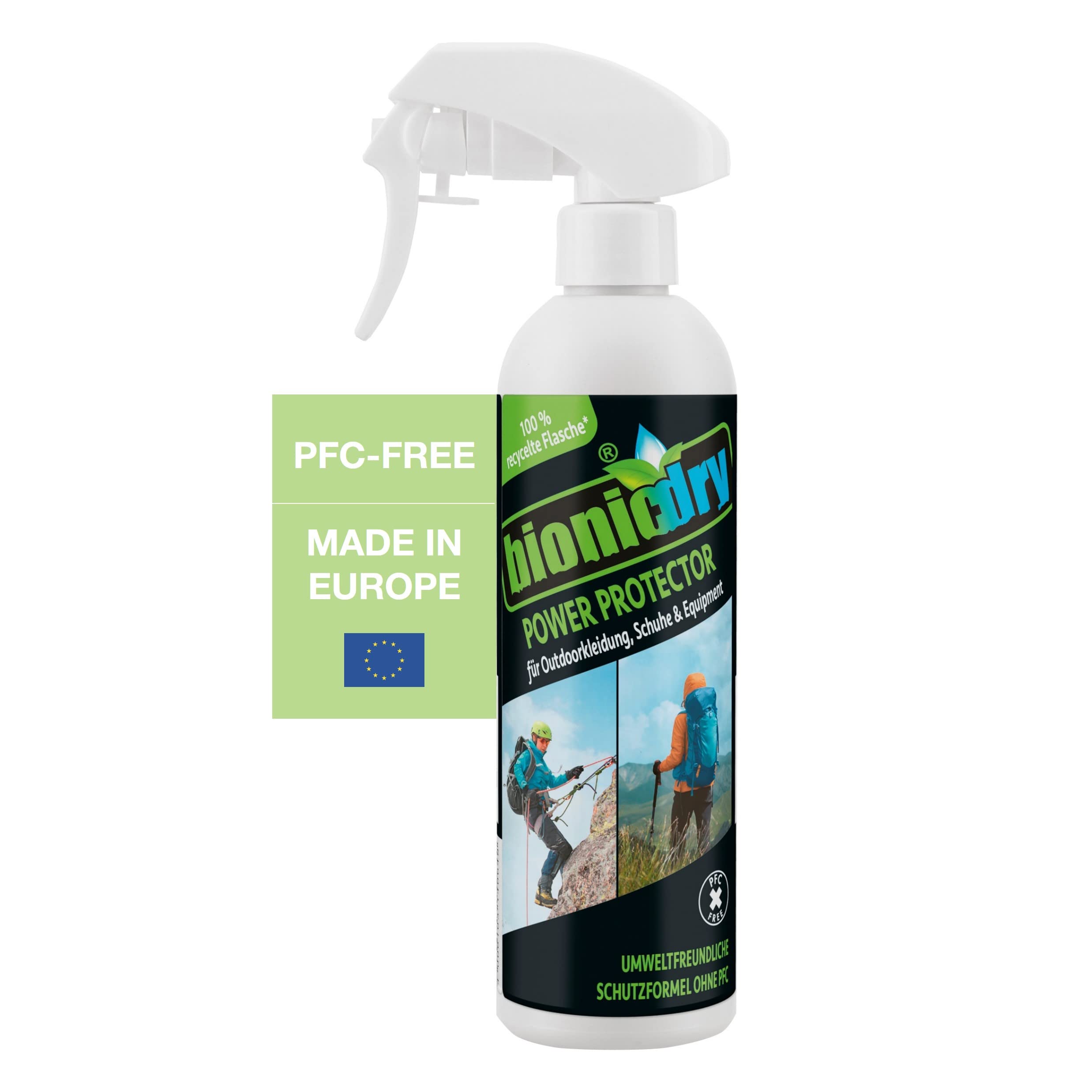 Power Protector przyjazny dla środowiska spray impregnujący, 300 ml, do ochrony przed wilgocią i brudem, do wszystkich materiałów sportowych i funkcjonalnych, a także do butów, plecaków,