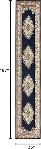 Vista 751 de Unique Loom Reza Collection- Alfombra, Polipropileno, Marrón Marrón/ marfil