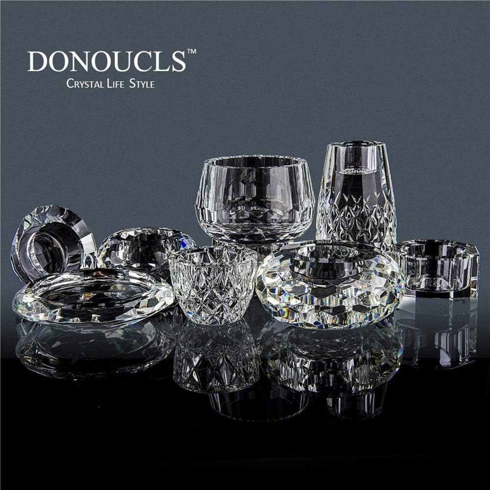 Crystal Candle Holders Pillar Candlestick Decorations for Home Party Dinner Christmas Suitable for Large Cylindrical Candles Hand-Cut 4.3'' X 1'' Clear - Image 7