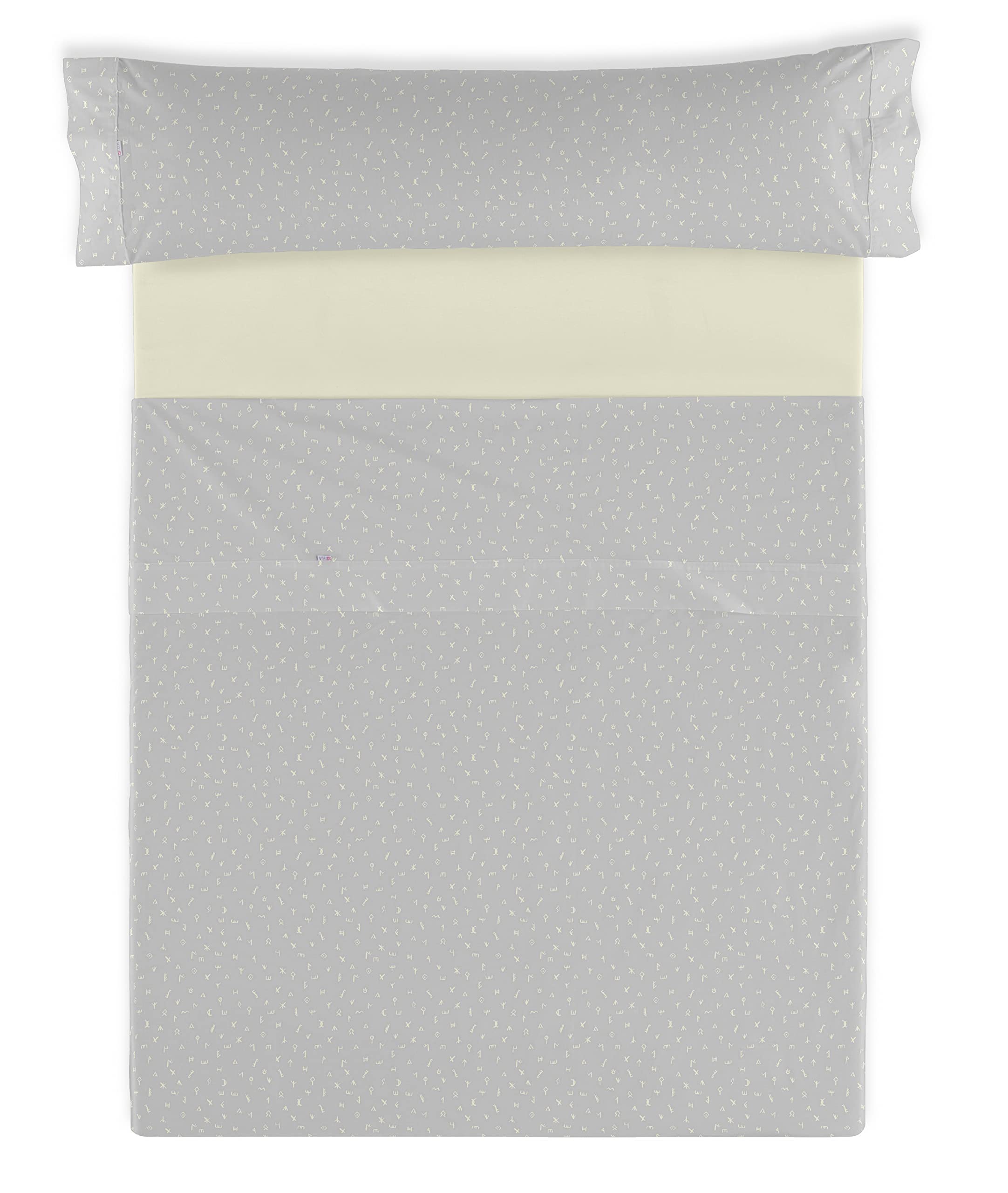Juego de sábanas Iber color perla. Cama de 180 cm. 4 piezas