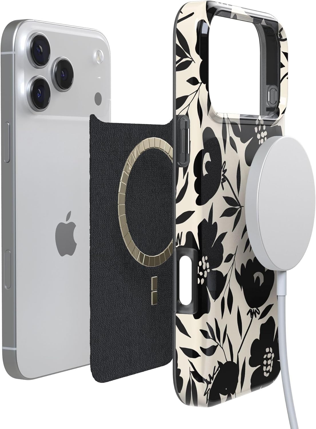 Casely iPhone 17 Pro Max Case | Dark Fantasy | Contrast Floral | Compatible with MagSafe | Classic Ultra Thin Design