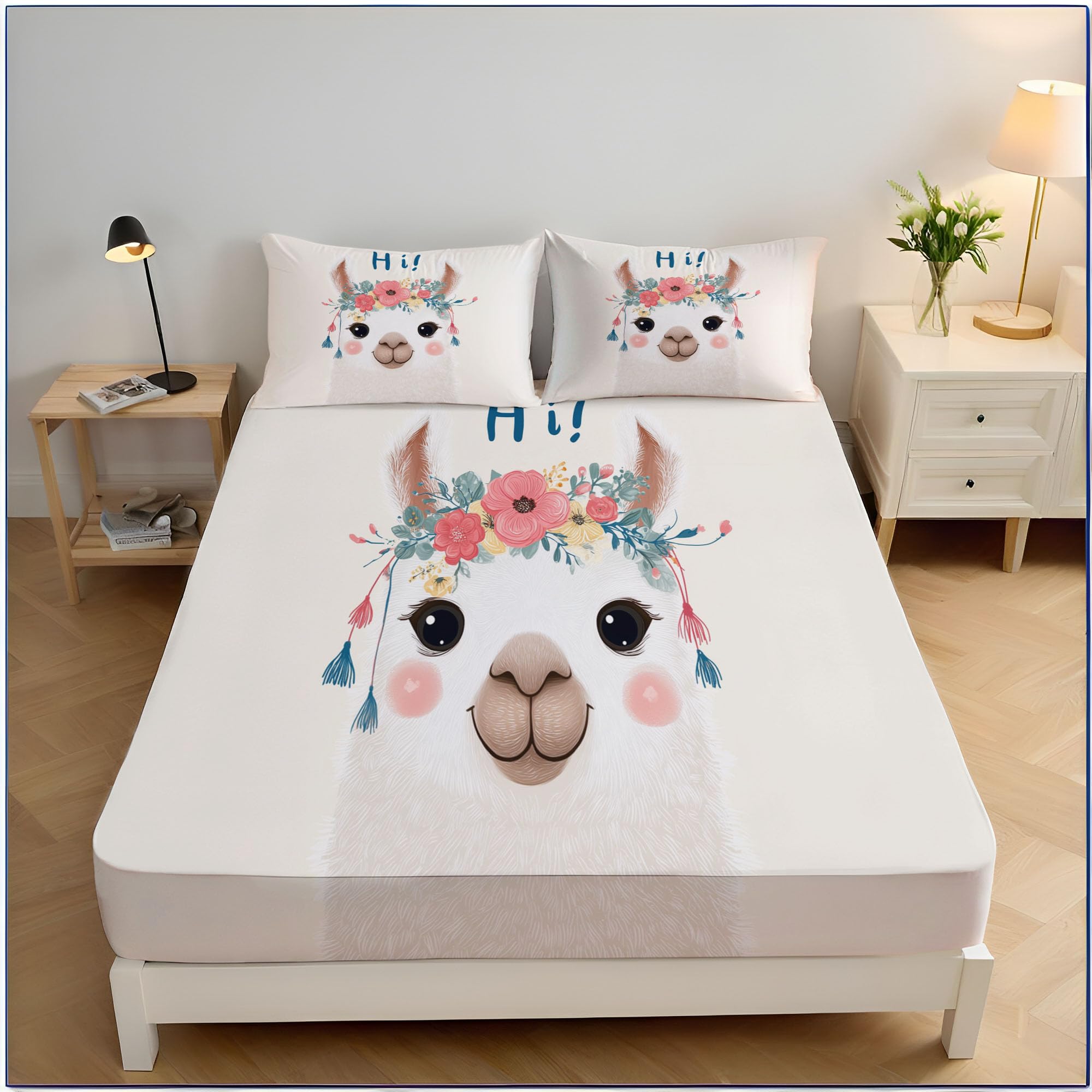 Drap housse 90x190 résistant aux rides pour grand bonnet 30cm