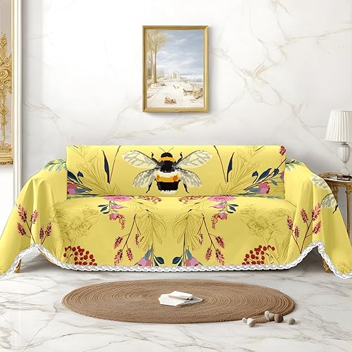 Miniatura 8 de Funda de sofá floral en forma de L para sofá de 3 cojines, protector lavable, tela gruesa y transpirable, decoración del hogar, XL