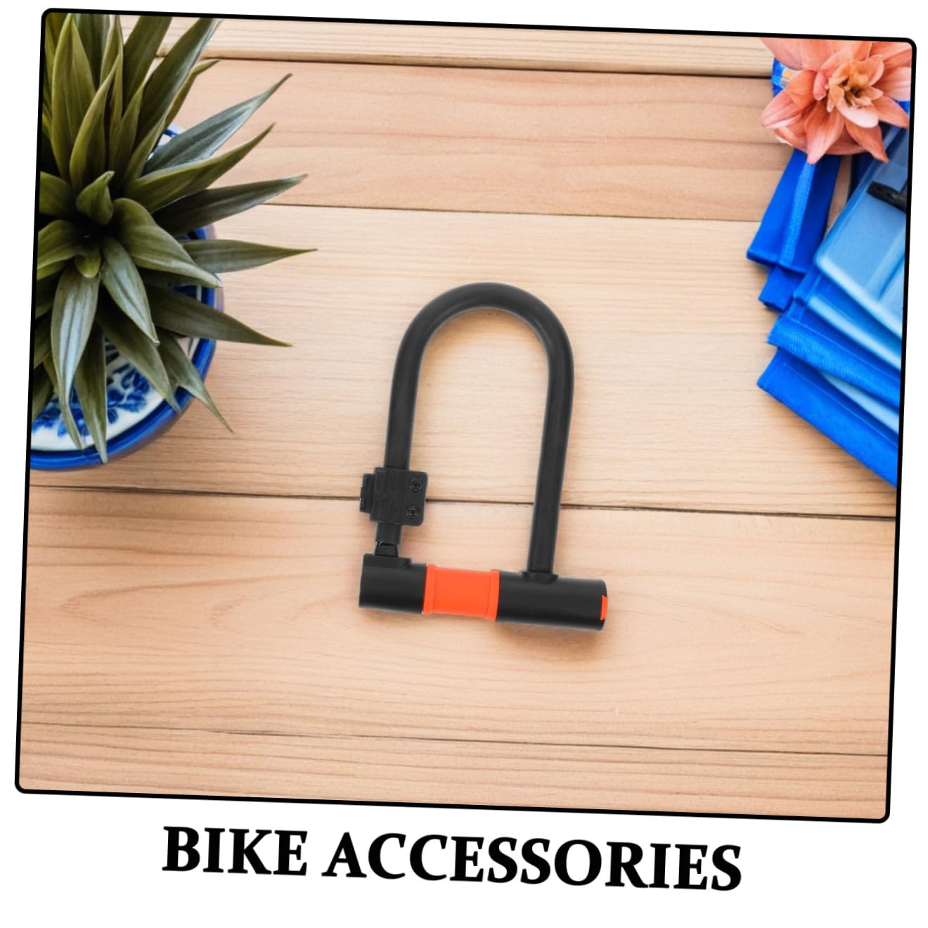 Lucchetto Antifurto a U per Bicicletta e Scooter, Nero