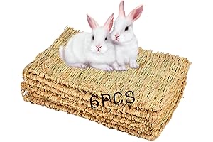 Premium Rabbit Hay Mat: Safe, Organic Straw Woven Bed for Small Animals