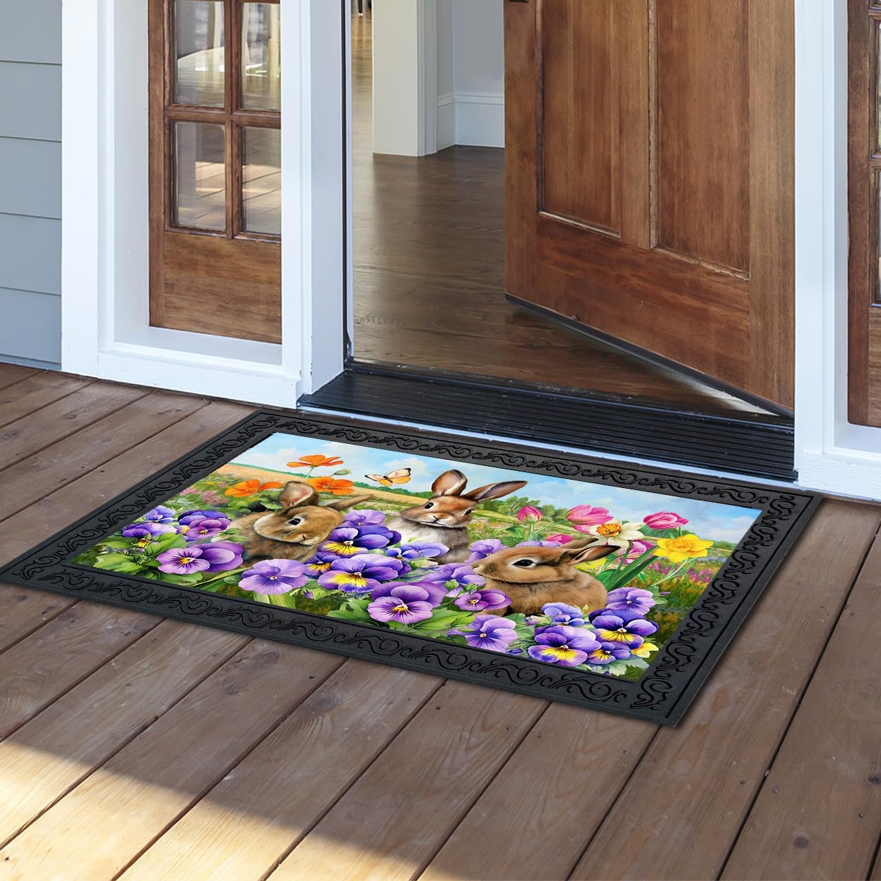 Briarwood Lane Spring Bunny Trio Doormat