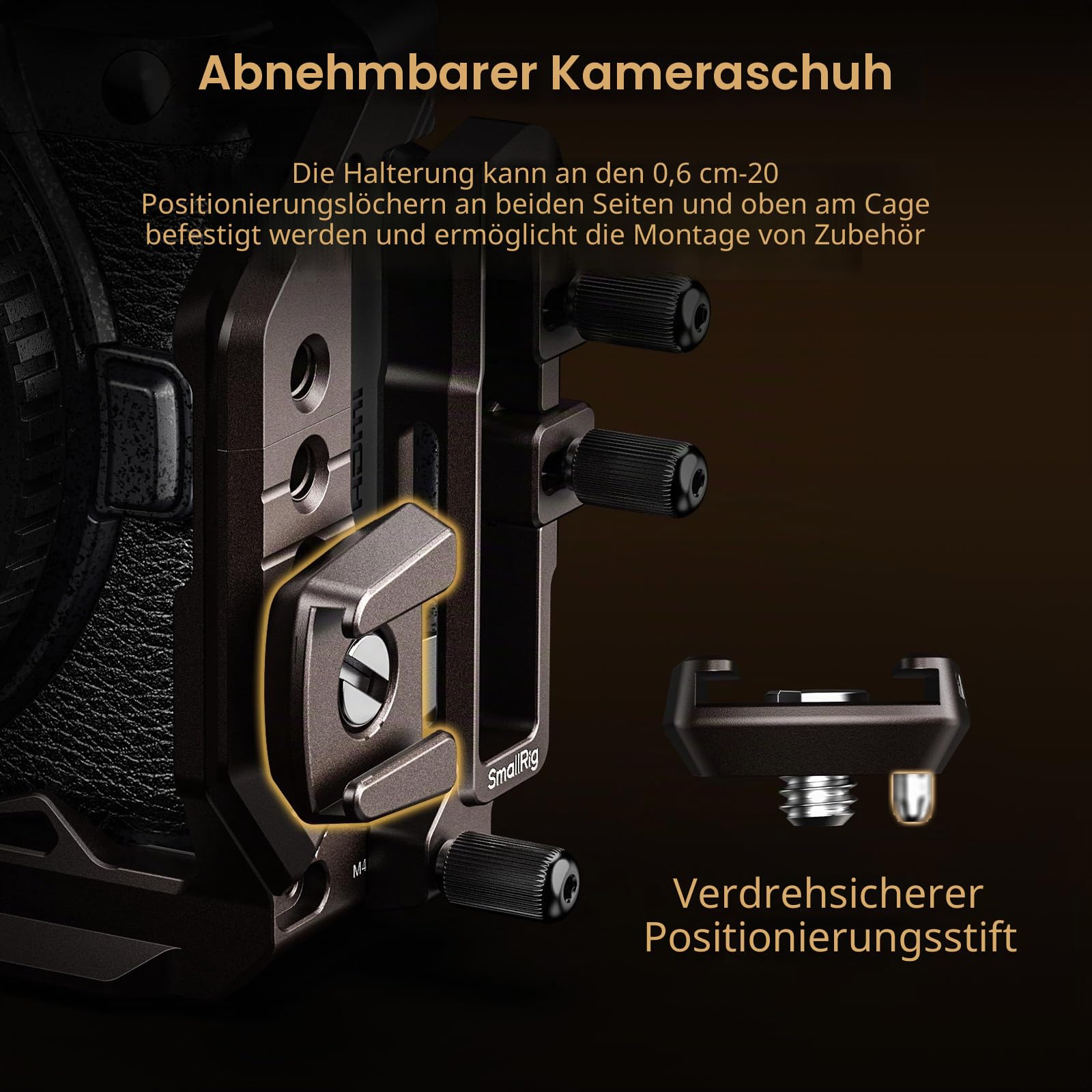 SMALLRIG Night Eagle Z5II Cage für Nikon Z5 / Z6 / Z6II / Z7 / Z7II, Kamera-Komplettkäfig aus Aluminiumlegierung mit Blitzschuh und NATO-Schiene, Schnellwechselplatte für arca – 5258