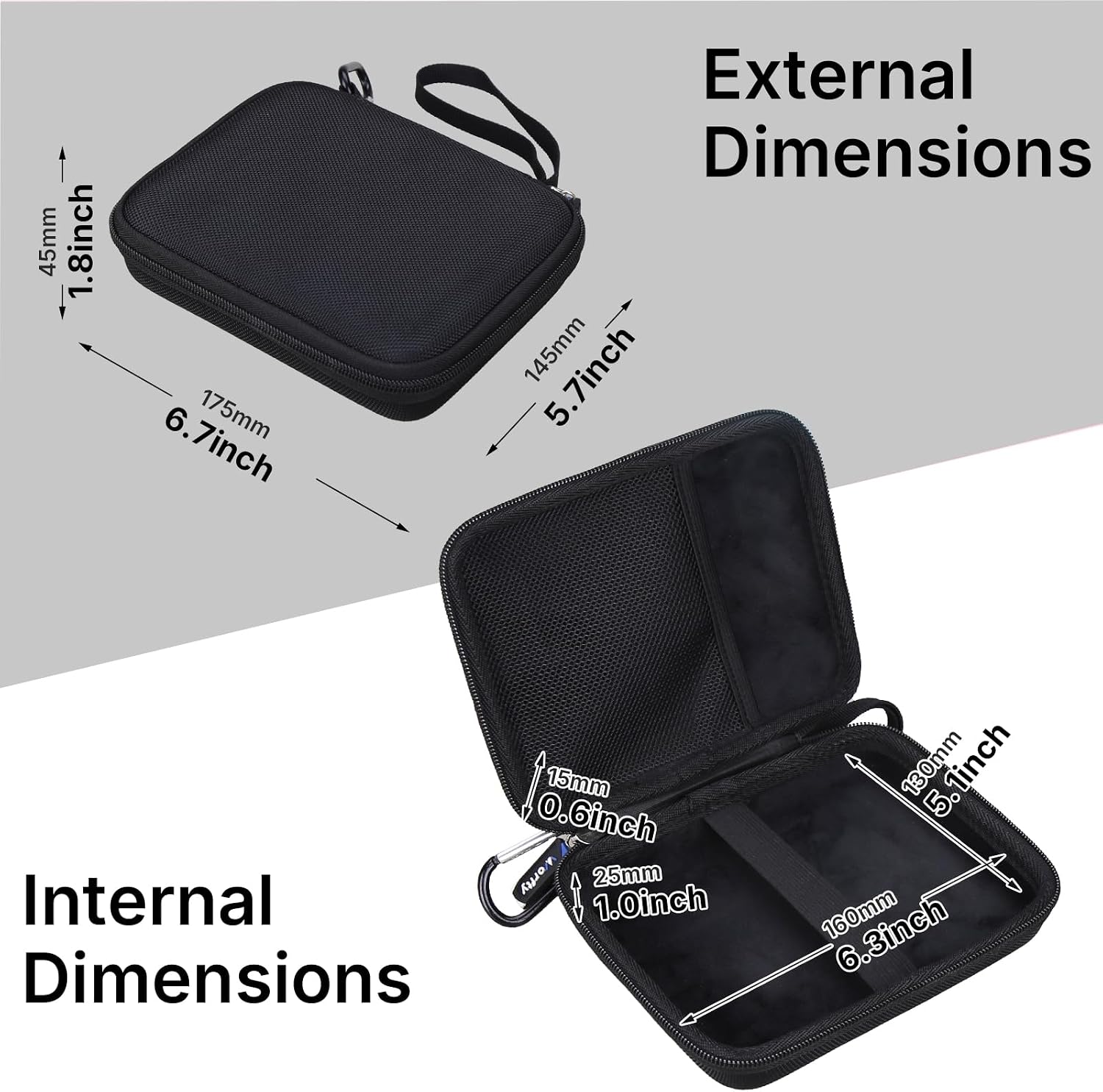 Case for Samsers Full-Size Foldable Bluetooth Keyboard KF08S/KF08X - Hard Travel Protective Carrying Storage Bag, Box Only