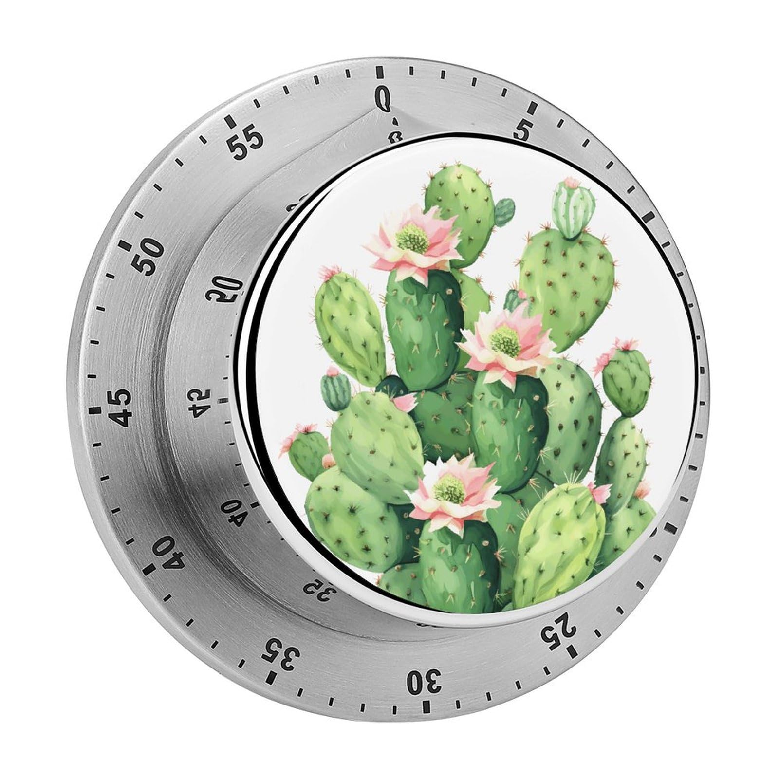 Cactus Printed Waterproof Christmas Timer with Loud Alarm Outdoor Timer for Cooking Exercise Baking