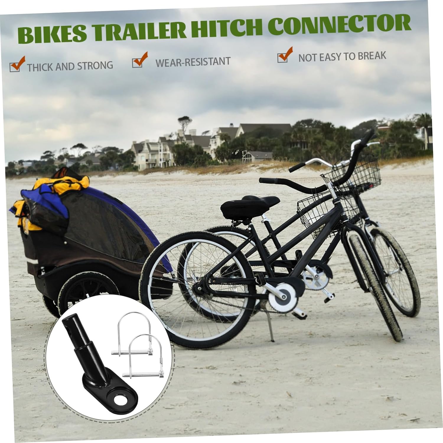 Garneck Mountain Bike Accessories Bike Trailer Hitch Connector Coupler Attachment Trailer Hitch