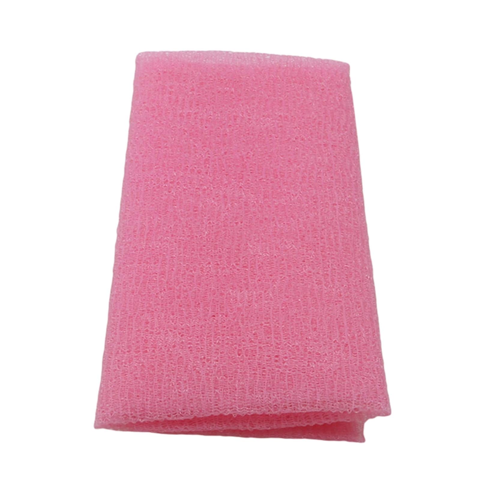 Creative Long Body Bath Towel Soft Bathroom Wash Exfoliating Bath Shower Towel for Travel Pink