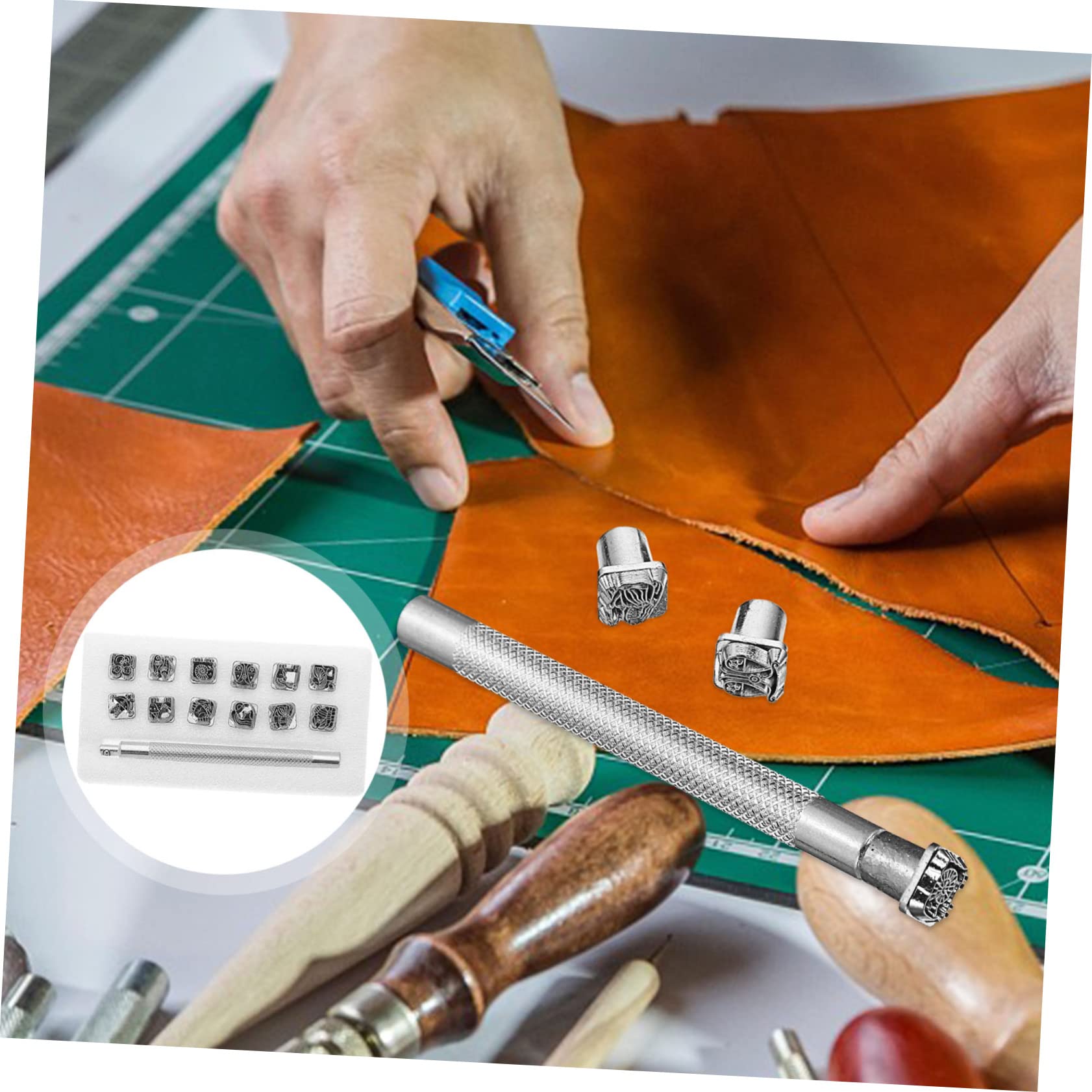 EXCEART 3sets Timbri Per Stampa Per Pelle Strumento Di Punzonatura Per Creazioni Artigianali Pelle Con Motivi Zodiacali Facile Da Usare e Resistente