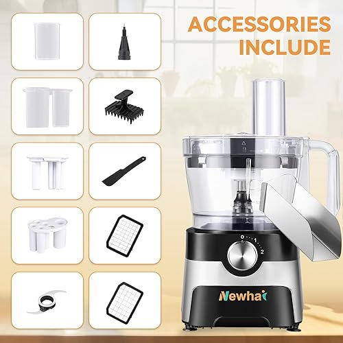 Miniatura 7 de Newhai 5 en 1 Picador comercial de verduras procesador de alimentos Dicer eléctrico rebanador triturador de cebolla primavera cortador circular