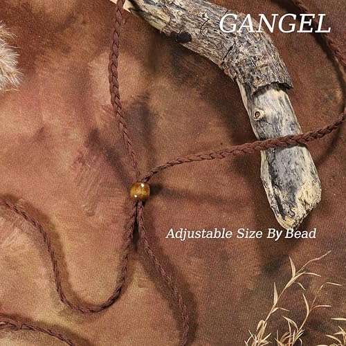 Miniatura 5 de Gangel Diadema de plumas indias hippie con diadema bohemia con plumas de pavo real a la moda, cuerda de cáñamo para festivales, mascaradas, disfraz