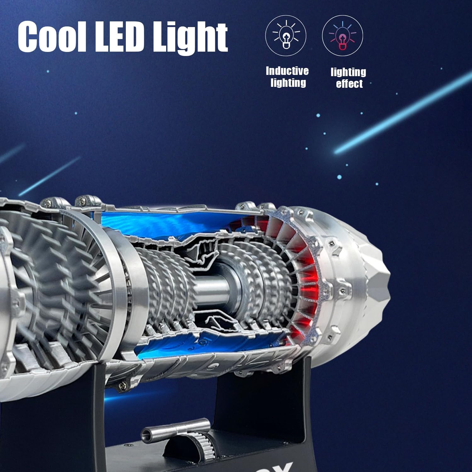 WS-J35 Fighter Jet Turbine Engine Model with LED Light image 4