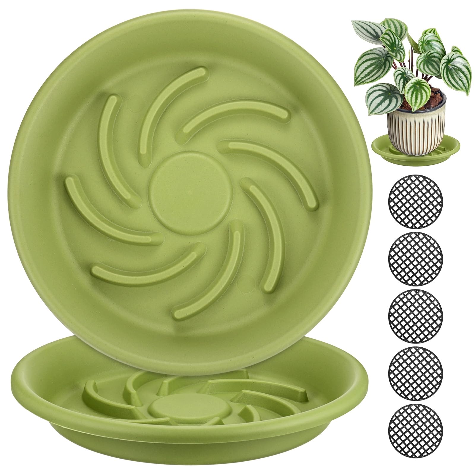 Soucoupe pour pots de fleurs plastique M METERXITY drainage intérieur extérieur