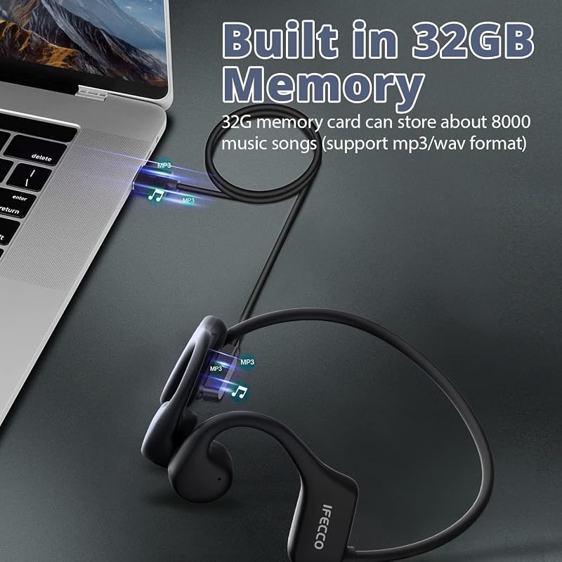 IFECCO Bone Sound IP68 Vízálló Úszó Fülhallgató Bluetooth 5.3 32GB MP3