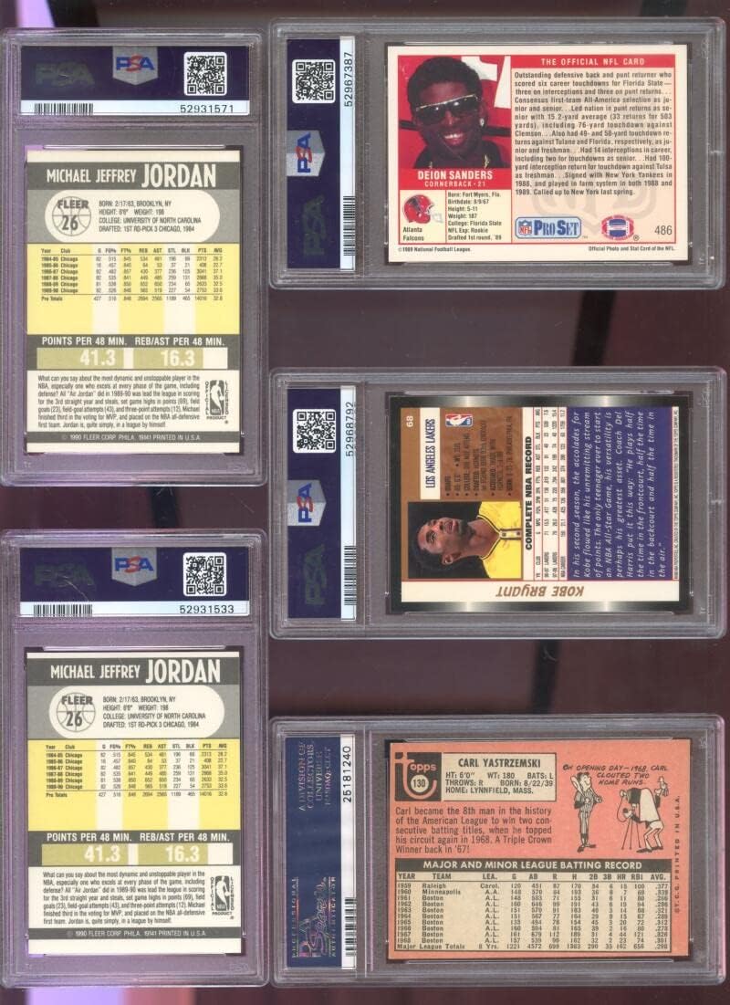 1969 Topps #130 Carl Yastrzemski Boston Red Sox PSA 6 Graded Baseball Card MLB