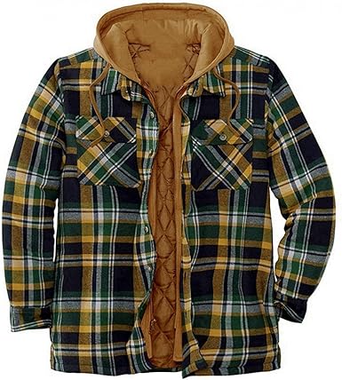 big and tall flannel jacket with hood