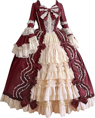Vestido de princesa para mujer, vestido renacentista victoriano de talla grande, corsé de encaje vintage, vestidos medievales, vestido de baile, 02