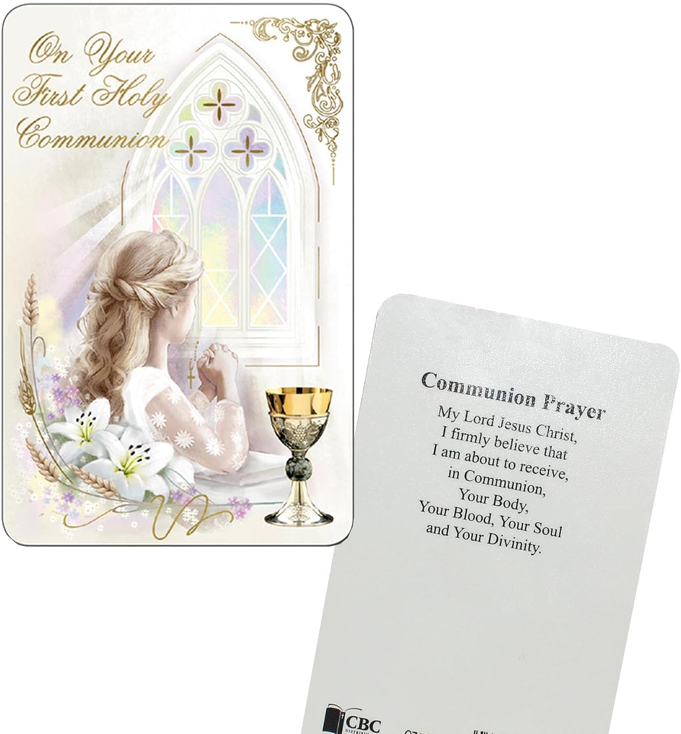 Laminated Prayer Card First Holy Communion 8.5x5.5cm – Girl C71724 7248 ...