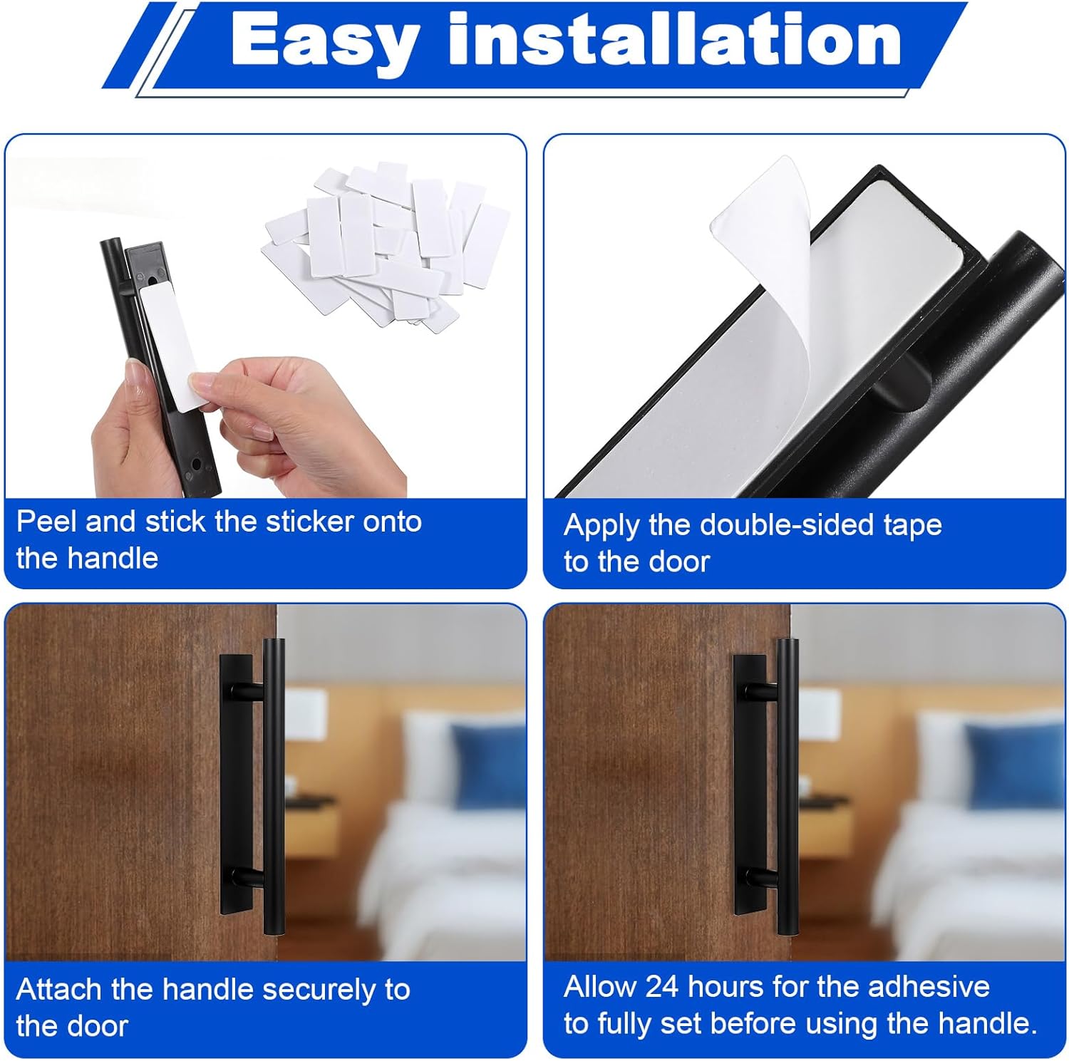 Dimeho 30 PCS Self-Stick Push Pull Helper, Plastic Peel and Stick Drawer Pulls Adhesive Door Cabinet Handles for Kitchen Sliding Door Window Furniture Wardrobe