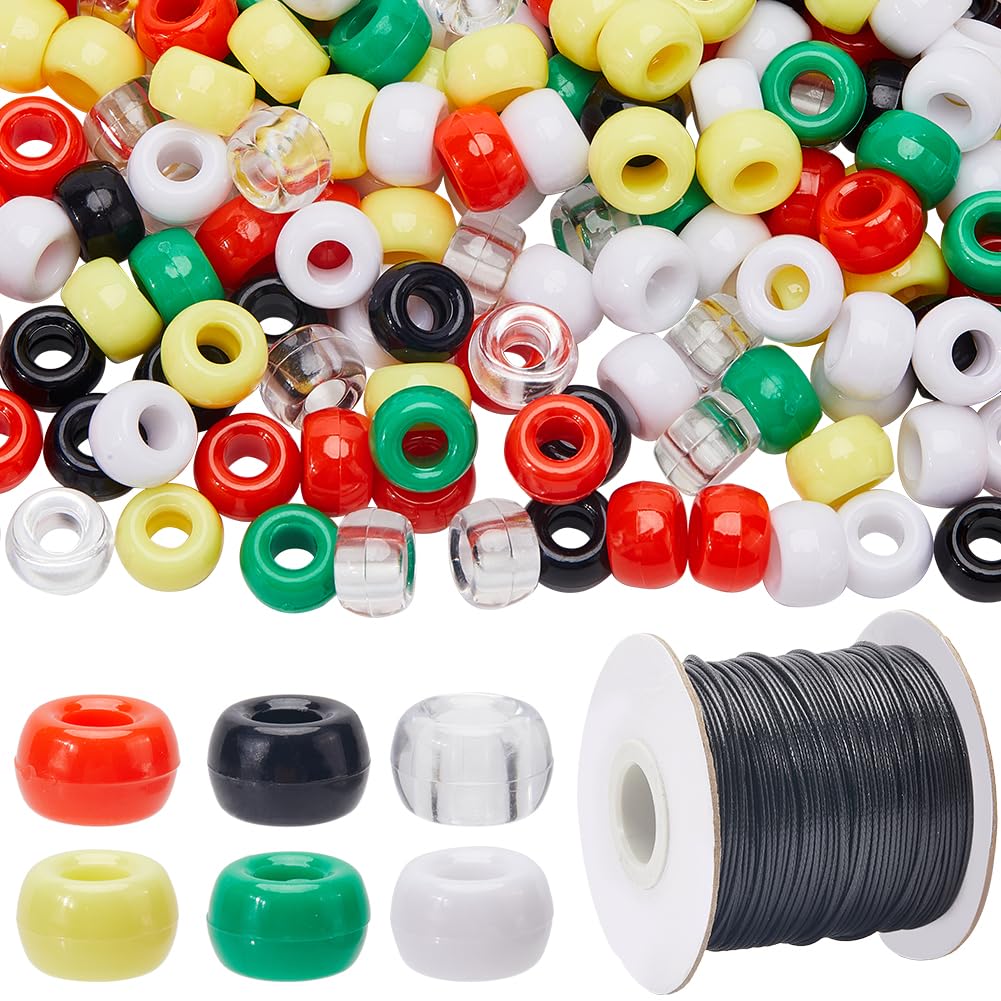 Perles de poney de Noël en vrac perle plastique transparente rouge verte pour loisirs créatifs