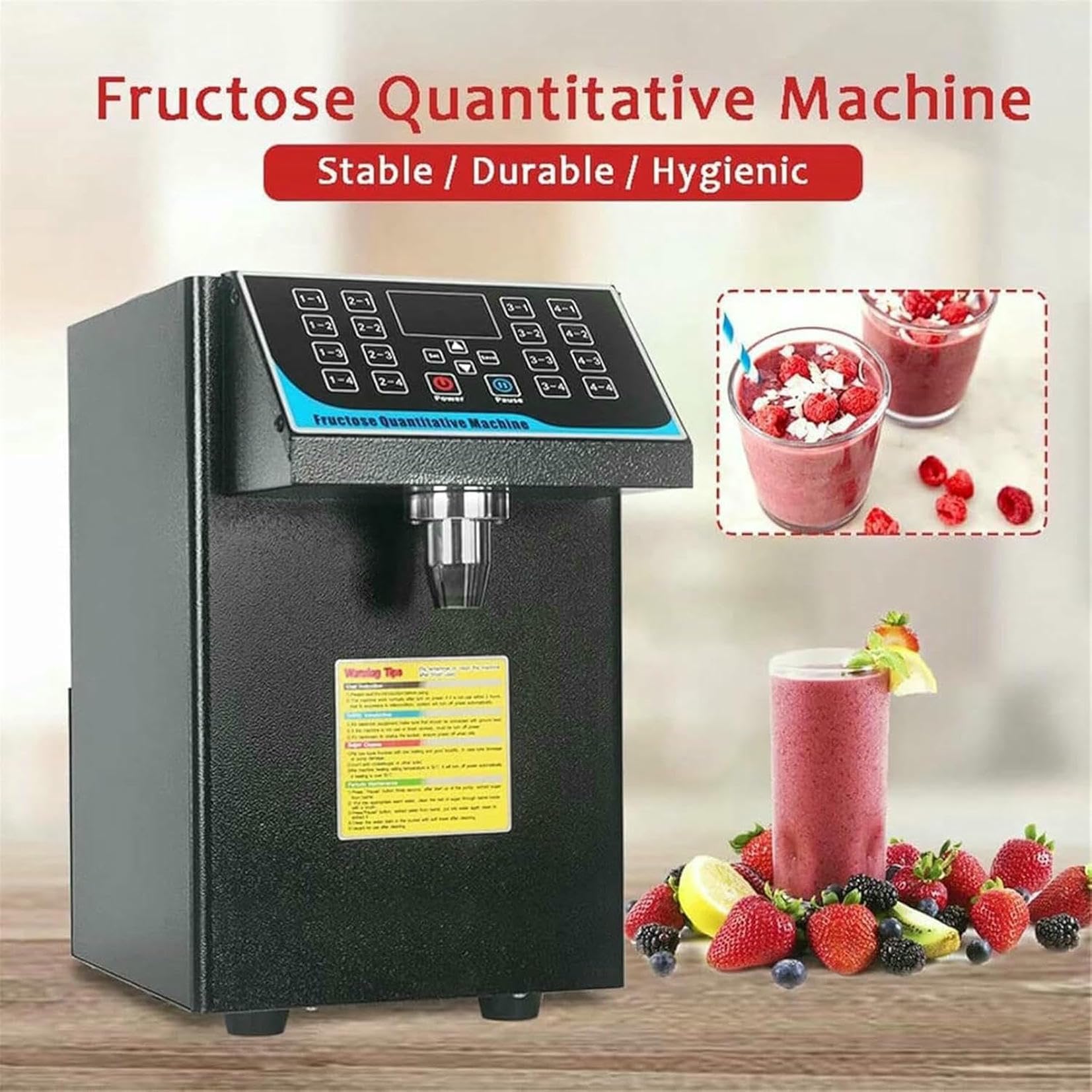 Macchina per Dosaggio di Fruttosio, Distributore Automatico A Fruttosio, Attrezzatura da tè Perle da 7,5 L, Distributore di Sciroppo di Zucchero per Ristoranti, Snack, caffè ~/