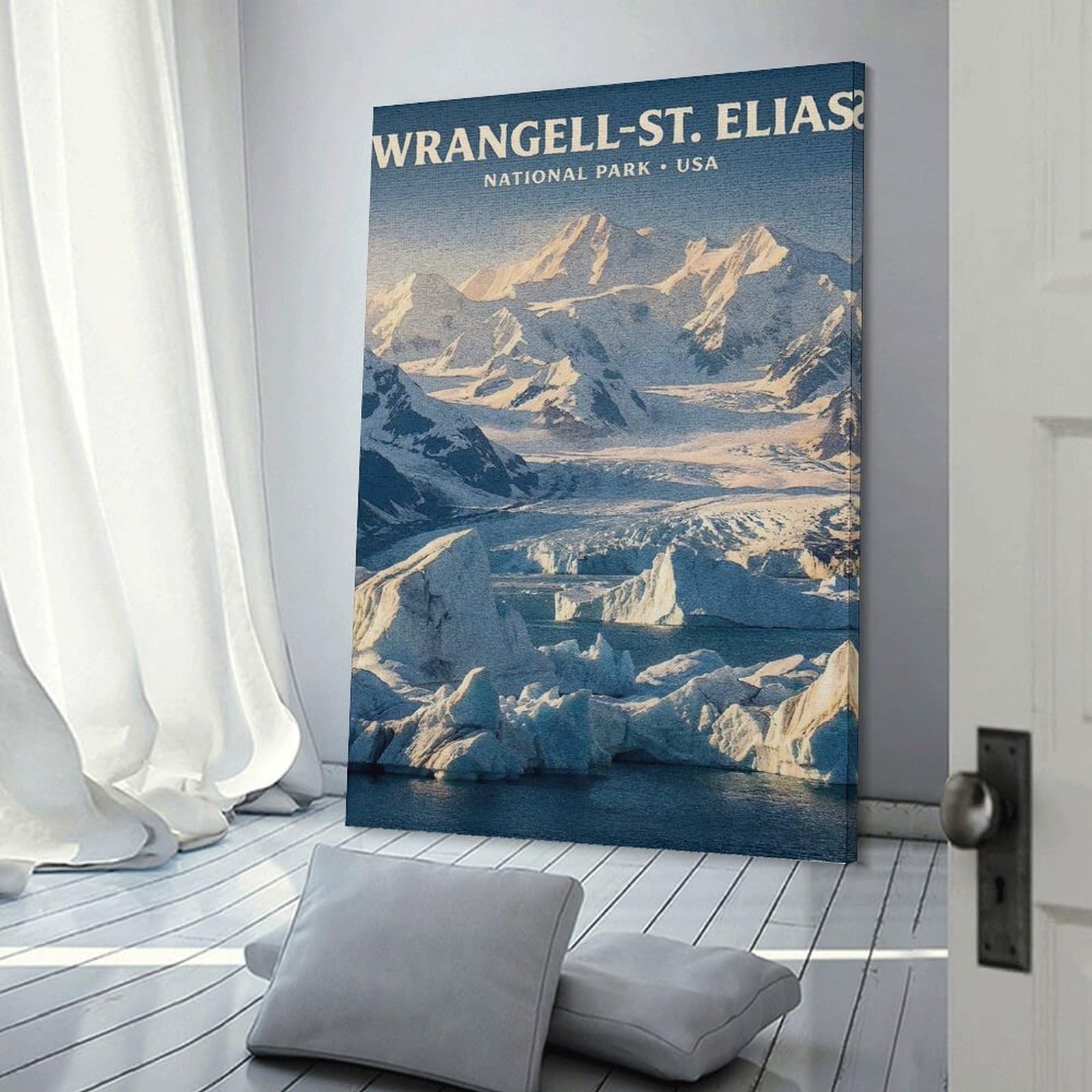 Junmoney Wrangell-St. Elias National Park Wall Picture Print 20x30inch(50x75cm), for Corridors, Hallways Or Apartment Entries, Wall Decor to Refresh Empty Corners