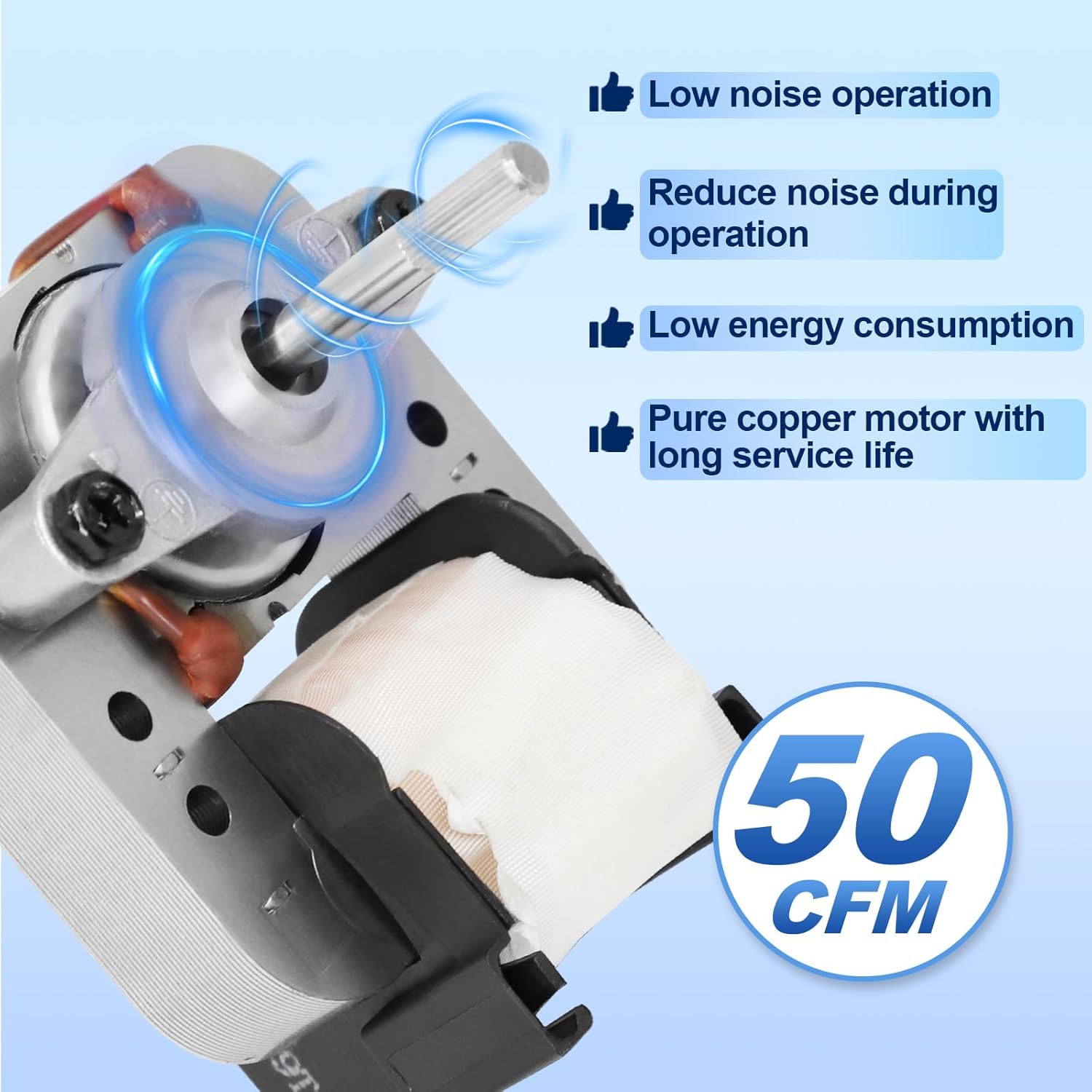 S0503B000 Bathroom Fan Motor Compatible with Broan Nutone 763RLN, 763RL B, 763RLN B, 763RLL Unit, Fit for 763RLN-R01, 663LCN, 763RL/769RL A Exhaust Fan Motor Replacement 50 CFM