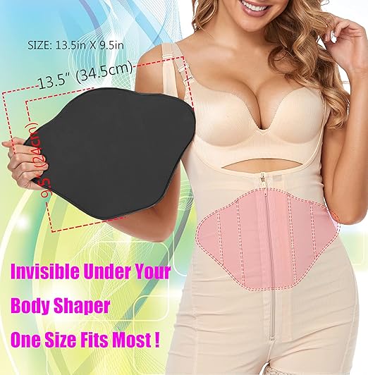 Moolida Tabla Abdominal de Compresión Post Liposucción Negro miniatura 6