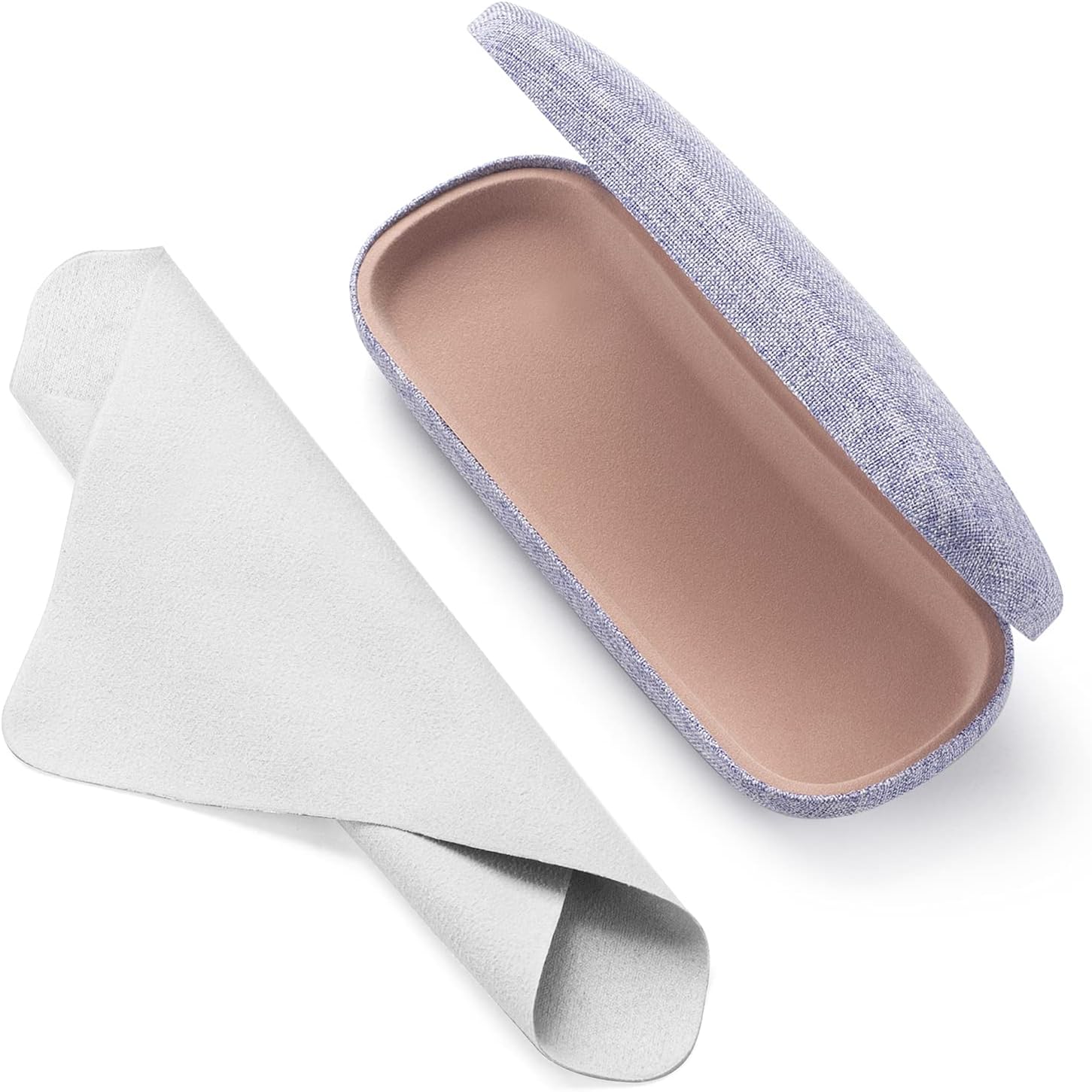 Marvolia Glasses Case Hard Shell Eyeglasses Case Linen Fabrics Protective Case for Sunglasses Eyeglasse for Men Women