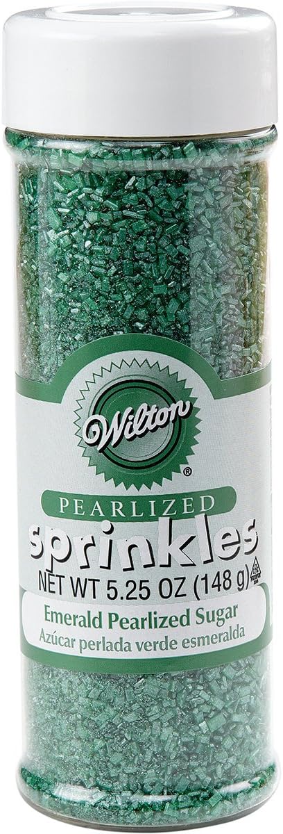 Wilton Pearilized Sugar Food Decorative, Emerald, 5.25 oz,Green