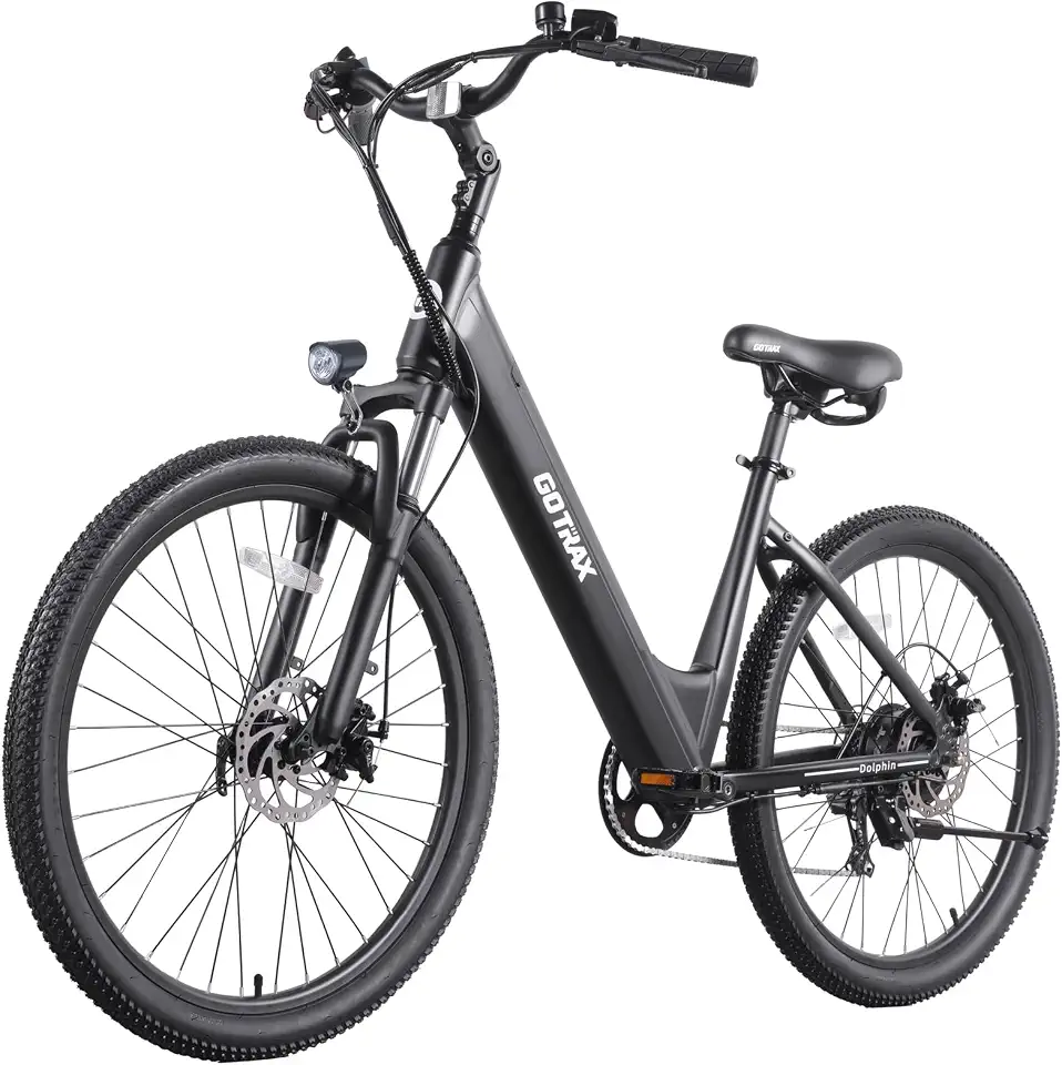 Gotrax Dolphin 26" Step -Thru Electric Bike for Adults, Max 30 Mile &amp; 20Mph
