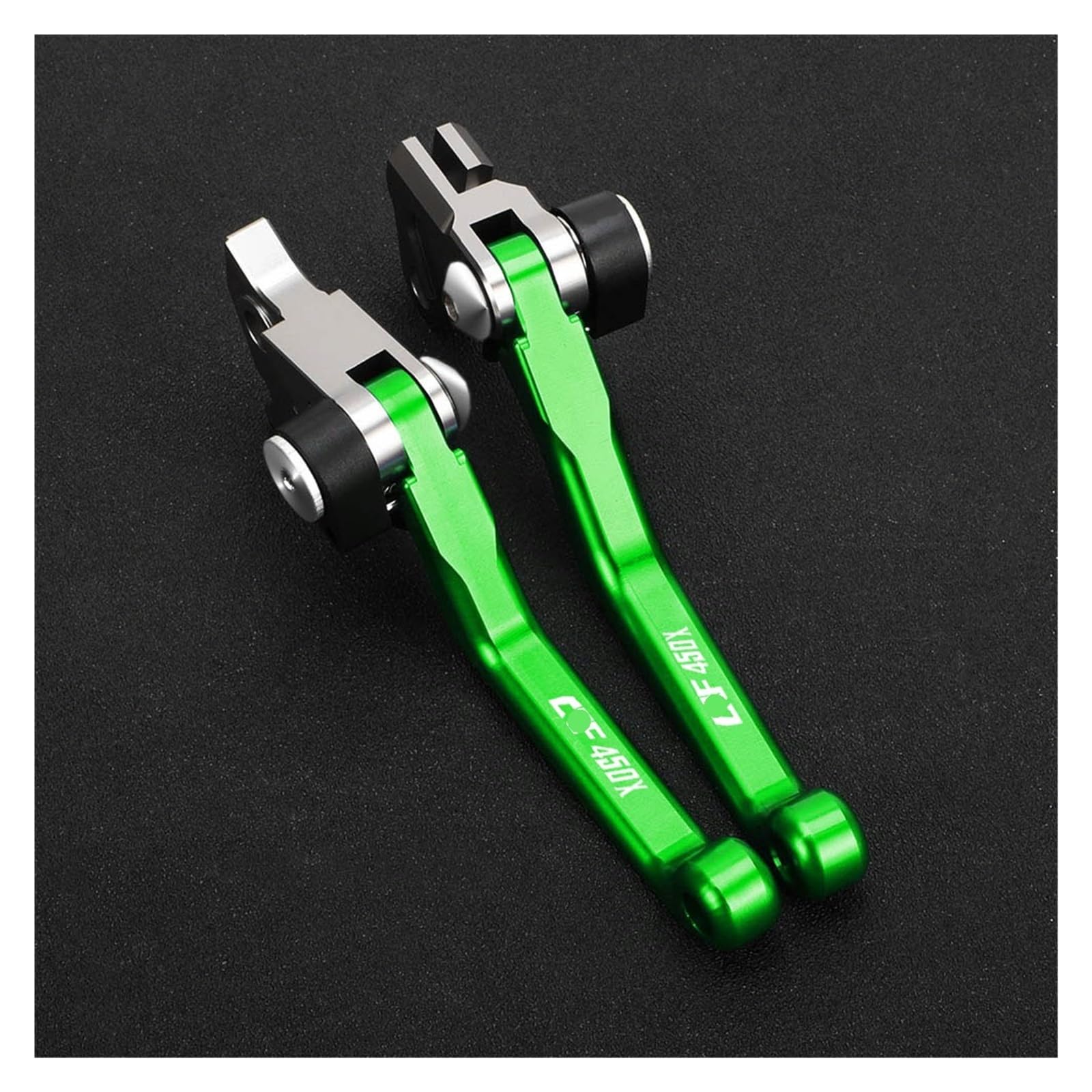 Freno Motocicleta Manija Manetas De Depósito Embrague Freno Pivotantes Plegables para CRF450X CRF 450X 2005-2018 Moto Cross(Green Logo)