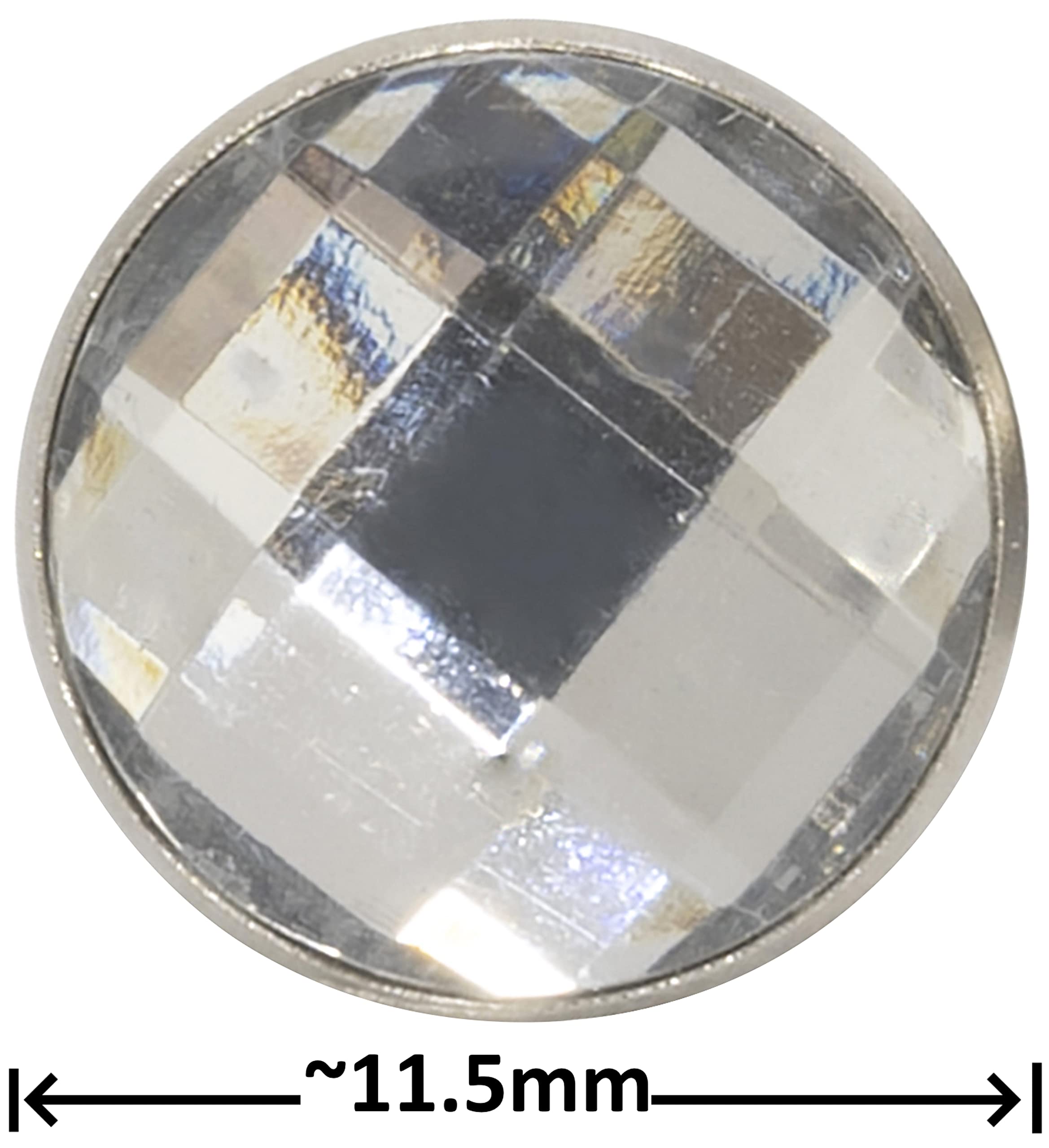 Lot De 35 Boutons à Recouvrir - Taille L32 - Diamètre 19 Mm - Argent/blanc - Pour DIY Couture