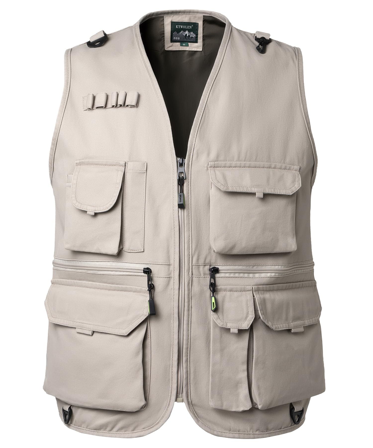 Gilet Uomo Outdoor in Cotone Multitasche Leggero e Traspirante Giacca Senza Maniche per Pesca Fotografia Escursionismo