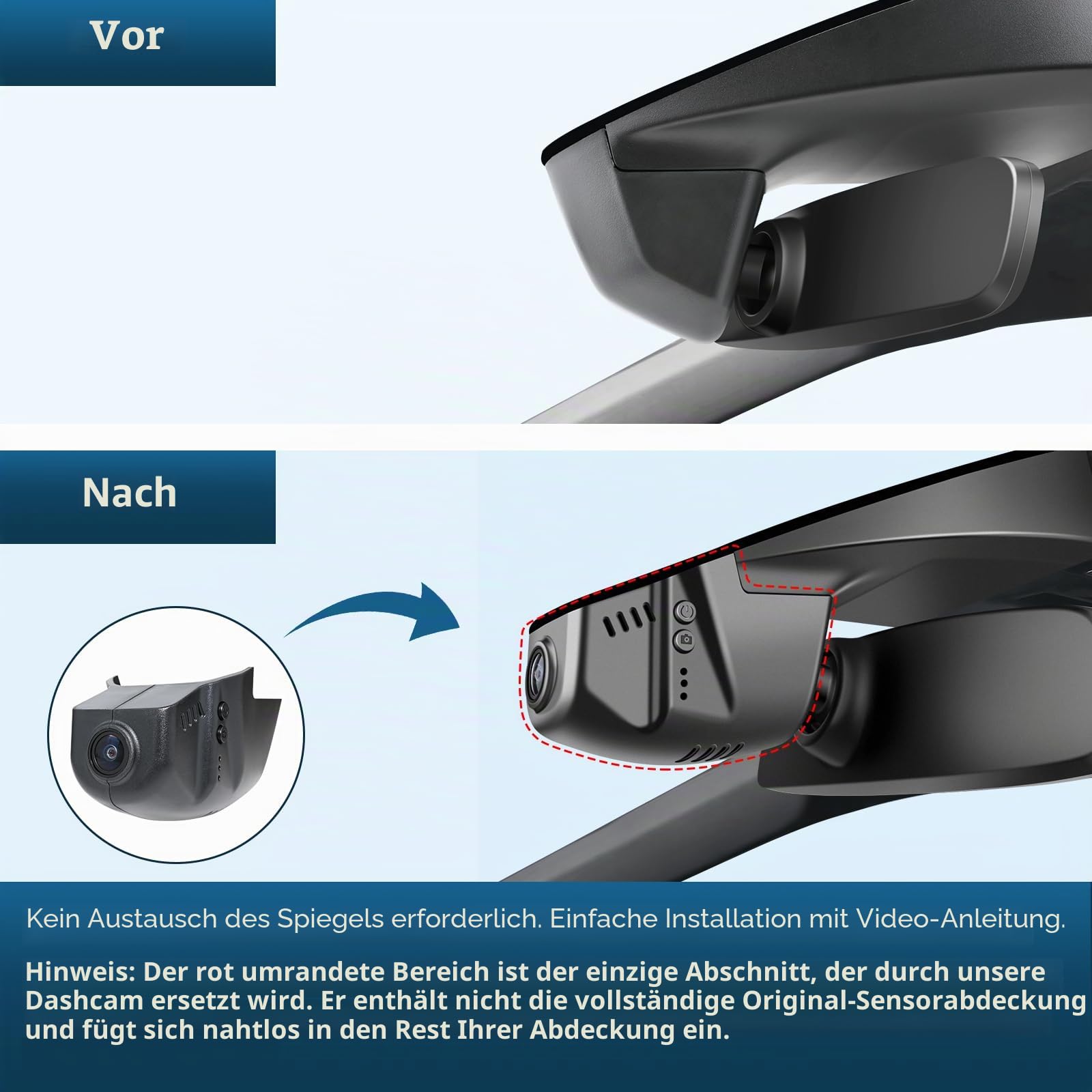 4K Dash Cam fit for VW Golf MK7/7.5/8 GTI/R/Rabbit/e-Golf/Variant/4Motion/Sportsvan/Alltrack & Cupra Formentor 2021-2025(Model B Black), OEM Look, UHD 2160P Video, App & WiFi, Loop Recording,64GB Card