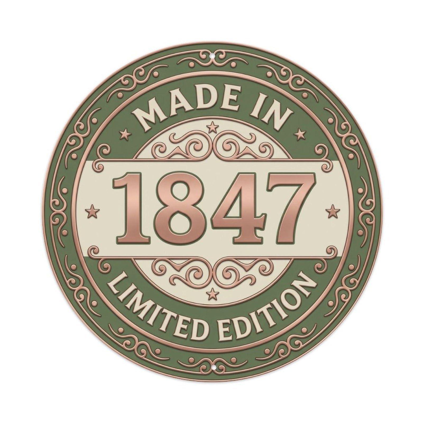 Okahys 8X8inch(20X20cm) Made In 1847 Limited Edition Metal Tin Sign