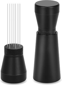 Coffee Stirrer Tool, Coffee Stirring Tamper WDT Distribution Tool, Needle Distribution Tool Espresso, WDT Tool Espresso with Stand Black, WDT Tool Espresso Needle