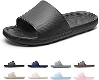 Frykun Shower Shoes Men Women Arch Support Non-Slip Quick-Drying Slides Dorm Pool Beach Sandals