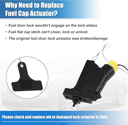 Miniatura 6 de X AUTOHAUX Actuador de bloqueo de puerta de combustible 81590-3S000 para Hyundai Sonata 2010-2014 para Hyundai Sonata Hybird 2011-2015 ventilador de