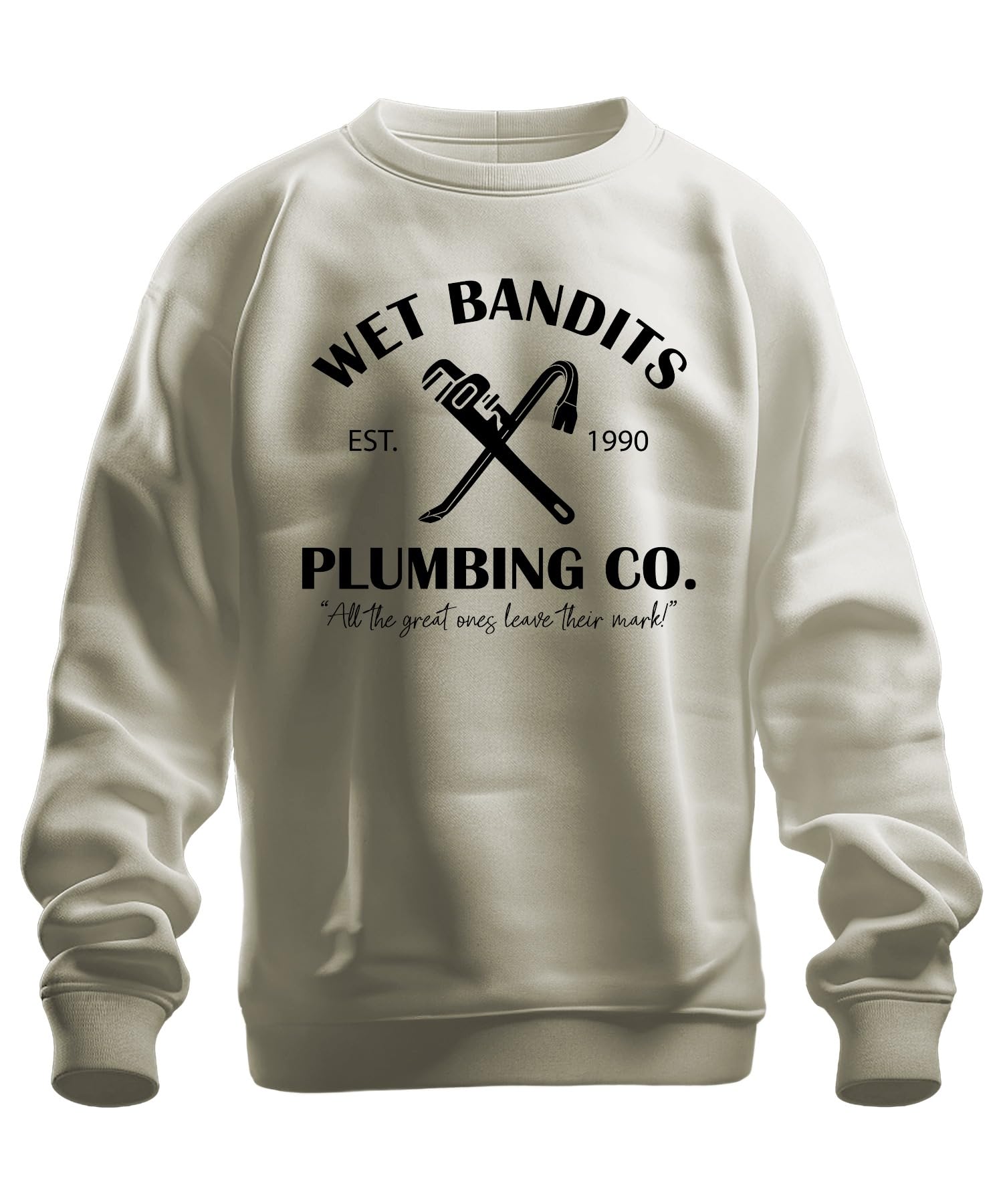 Printera Men's Natural Wet Bandits Plumbing Co. Kevin Home Alone Wet Bandits - Christmas Xmas Unisex Christmas Jumper, M