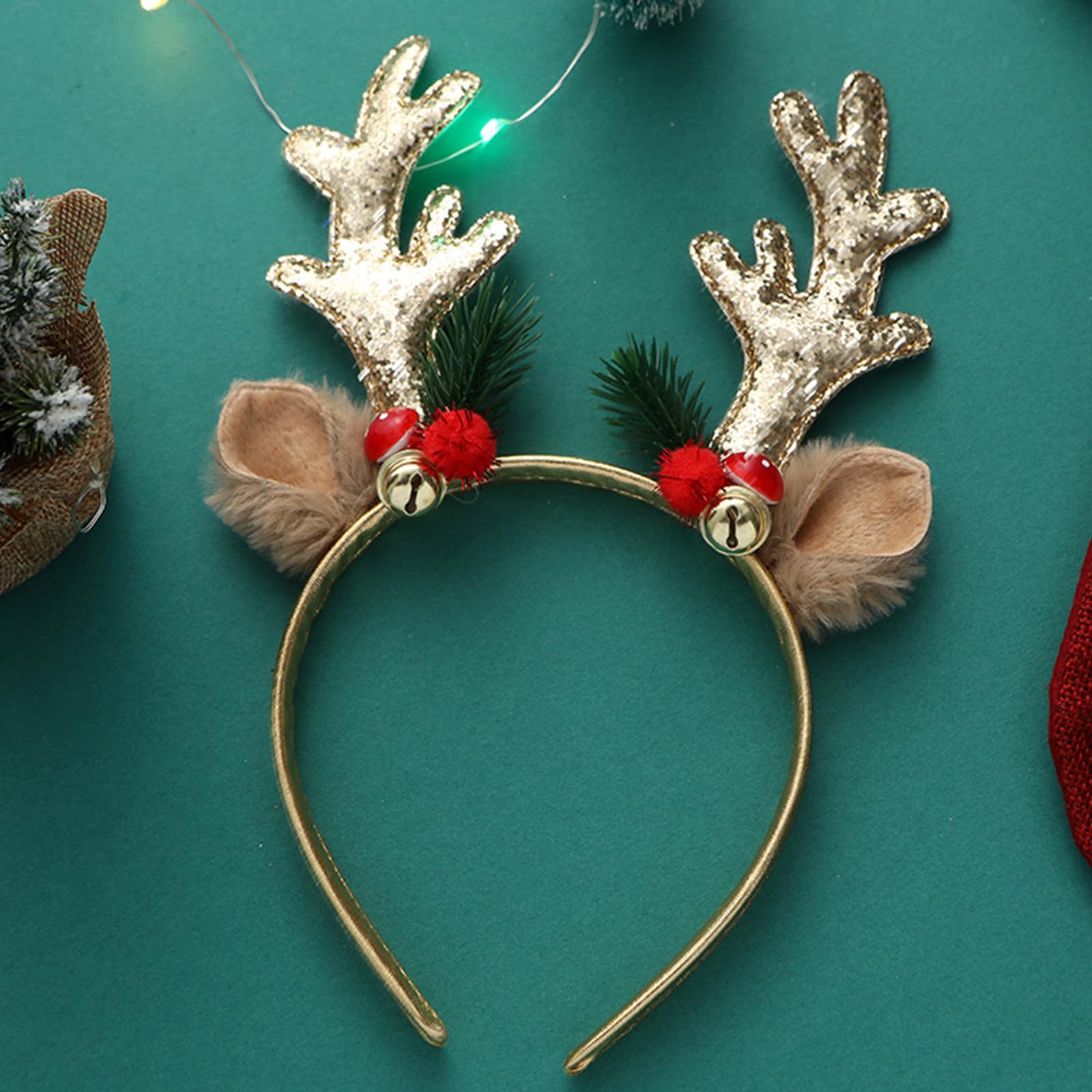 Amazon.com: WLBON 2 Pcs Christmas Reindeer Antlers Headband  display picture 1