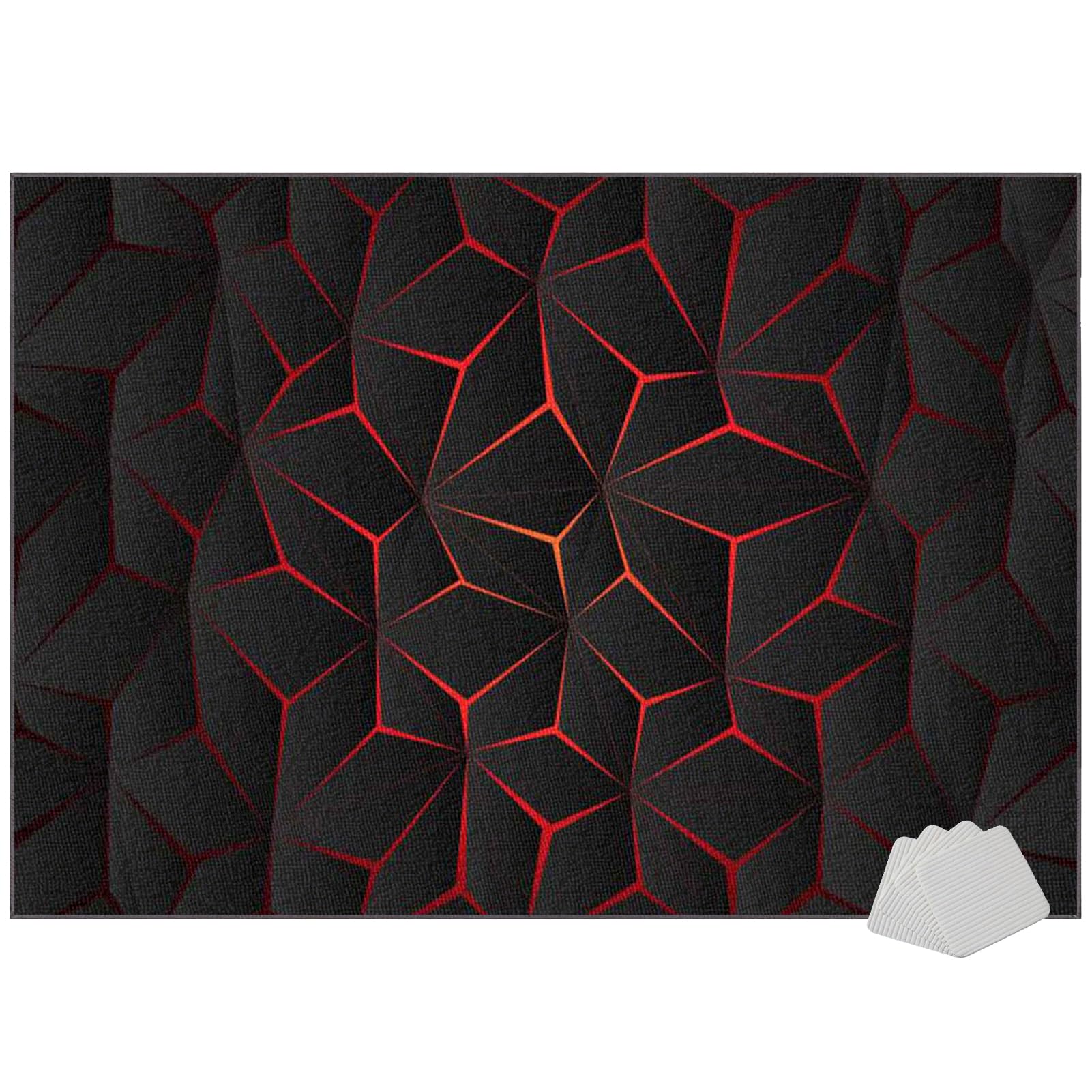 ZAJENKUB 120 x 90 cm Soundproof Carpet Drum Carpet for Drummers, Drum Rug Mat, Drumming Drum Rug, Professional Drum Rugs Instrument Floor Mat, Outdoor Electronic Drum Set Practice Music Rug