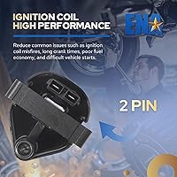 Vista 4 de Paquete de bobinas de encendido ENA compatible con Toyota Pickup Cressida Celica Corolla Tercel 4Runner 1.5L 1.8L 2.4L 1980-1990. Reemplazo