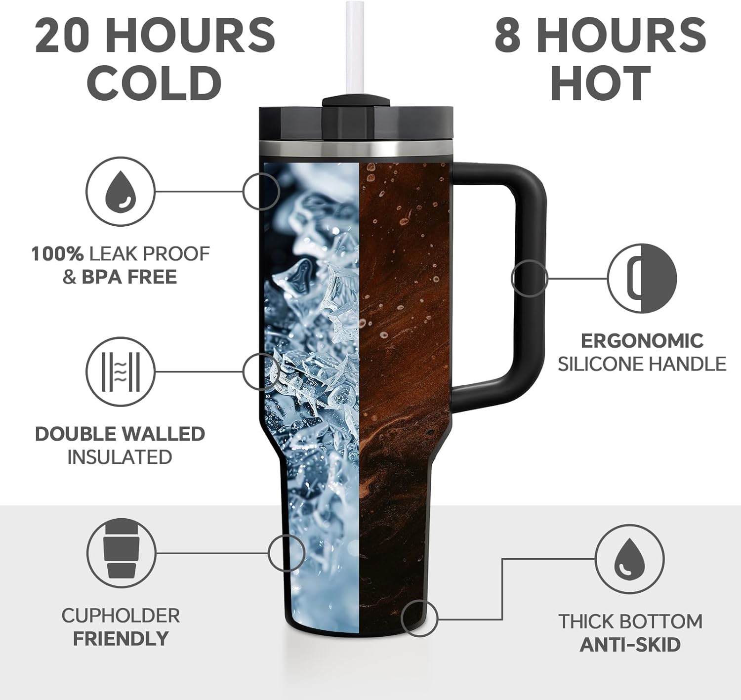 Grifarny Thank You Gifts for Men, Women - Difference Maker Tumbler Cup 40 oz - Appreciation Gifts for Employee, Teacher, Assistant Principal, Boss, Coworkers - Image 7