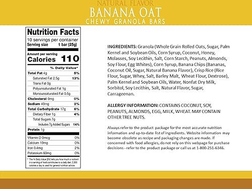 Vista 134 de Sunbelt Bakery Barras de granola masticables con chispas de chocolate, 50 barras de 1.0 onzas (5 cajas)
